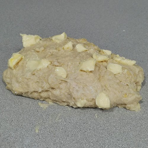 Pan de hamburguesa casero - Masa con mantequilla