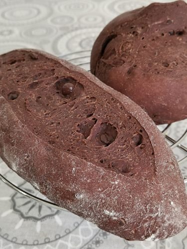 Pan de cacao con pepitas de chocolate - Plano cenital